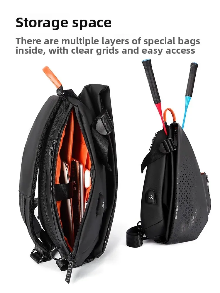 Tas Selempang Pria Faion Large Capaci Diagonal, Tas Dada Selempang Tunggal untuk Motor, Tren Jalanan, Pegangan Lembut Bapa