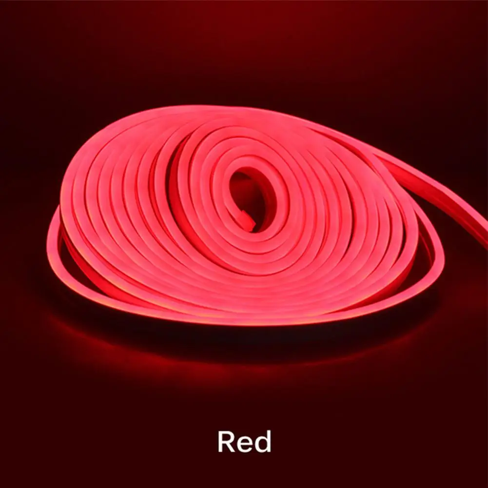 Flexível Luz De Néon 5M Fio Led Neon Festa Atmosfera Decoração Lâmpada RopeTube Impermeável Multicolor Led Strip Dropshipping