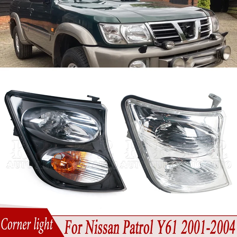 

Car Front Bumper Corner Light For Nissan Patrol Y61 2001 2002 2003 2004 Turn Signal Light Headlight Side Corner Lamp Marker Lamp