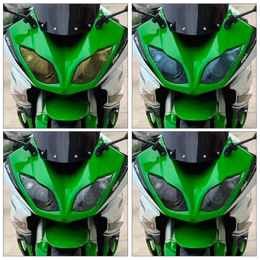 Fit for Kawasaki NINJA ZX6R ZX-6R 2009-2018 Motorcycle Headlight Protection Film Front Fairing Head Lamp Guard Sticker Decals