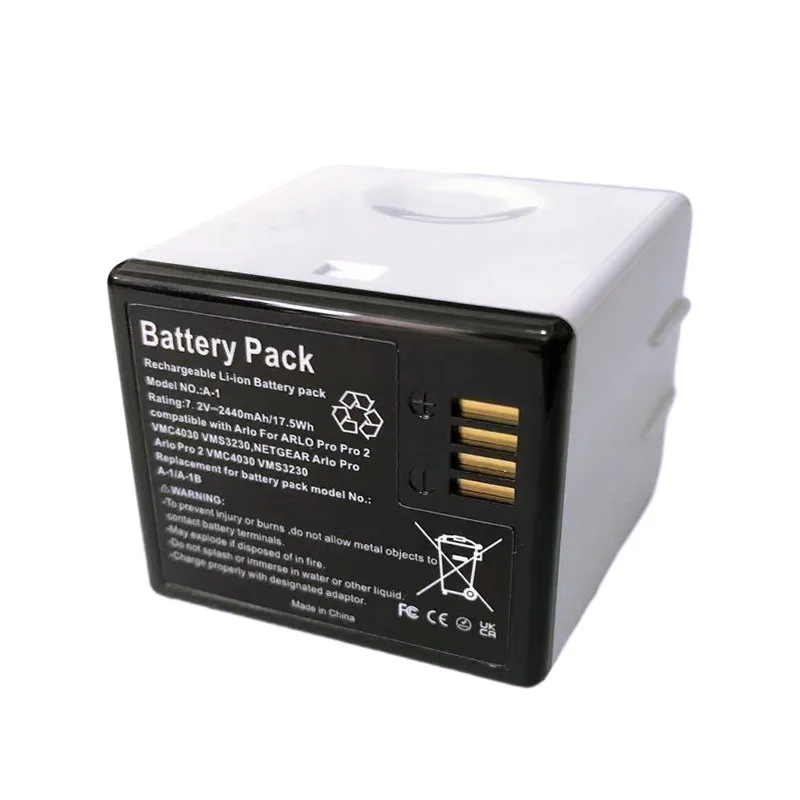 Nouvelle batterie de caméra de surveillance 7.2V 2440mAh pour batterie Arlo Akku A1 A-1 pour batteri