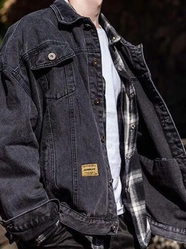 

Весенне-осенний свободный мужской джинсовый джинт Гонконг Sle Спецодежда Верхняя одежда или длина Обычная тонкая детская деловая одежда...