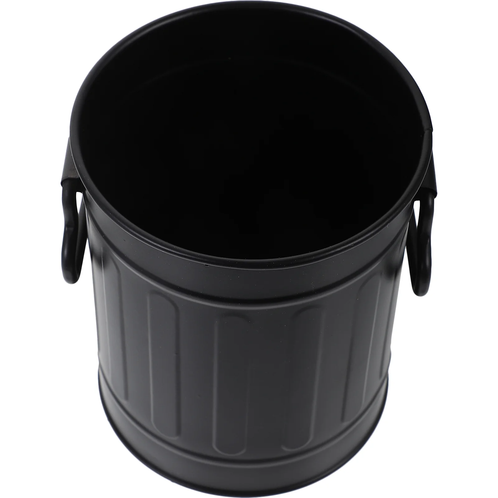 Desk Trash Can Iron Desktop Trash Can Countertop Trash Stationery Desktop Iron Can Desk Wastebasket Container