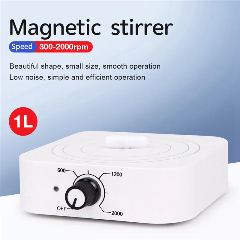 

W601 Mini Magnetic Stirrer 2000RPM Adjustable Speed Lab Mixer With Brushless Motor For Laboratory & Home Use EU Plug