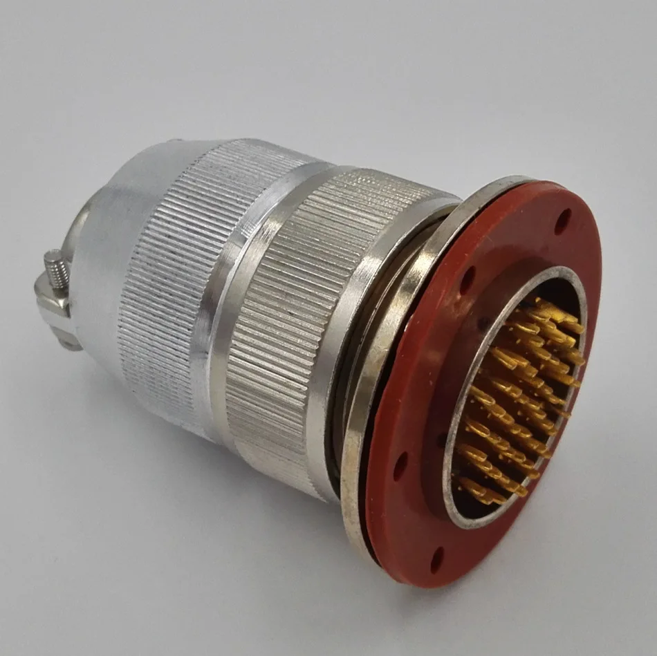 Sealed vacuum connector glass sintered aviation plug