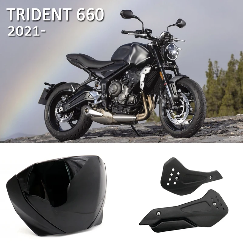 

Motorcycle Front Screen Lens Windshield Fairing Lower Engine Spoiler Cowling Protection Fairing For Trident 660 2021