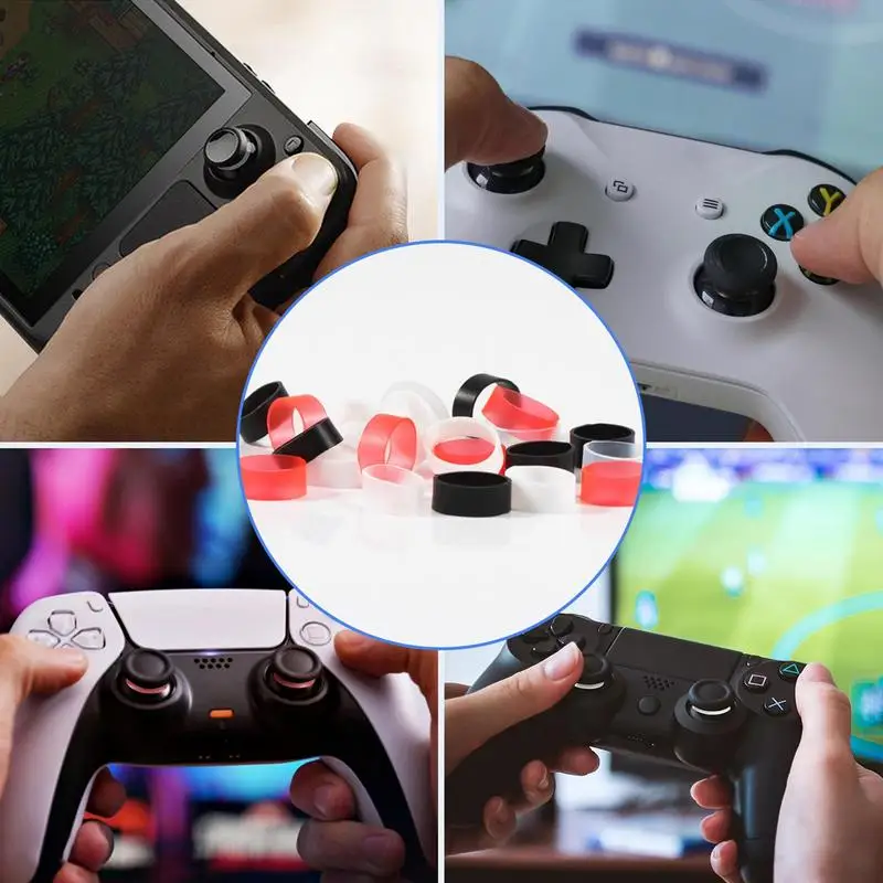 24Pcs Protective Ring for Steam-Deck/PS5-/PS4-/Switch- PRO Silicone Ring Cover Gamepad protection ring