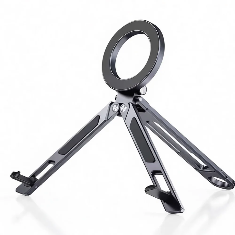 Foldable Aluminum Alloy Magnetic Holder For Tablet Phone Stand Desktop Tripod Mount Stable Support Universal Desk Accessories