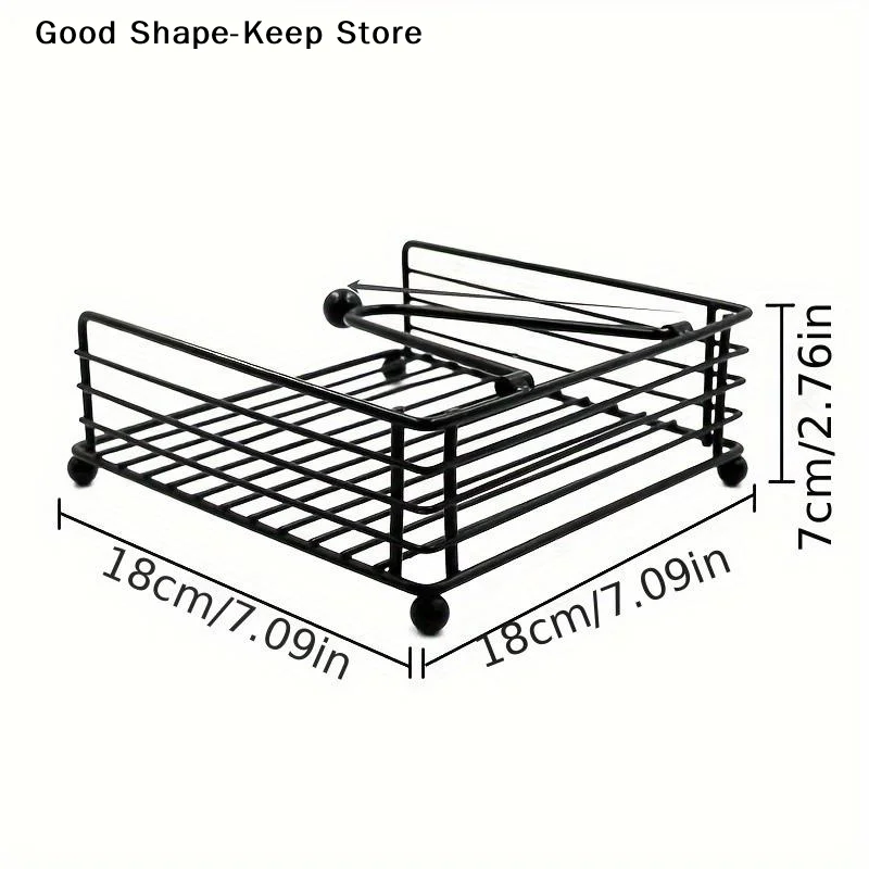 dailySquare Iron Paper Holder For Napkin Holder Flat Napkin Dispenser Kitchen Dining Room Restaurant DecorationDaily products
