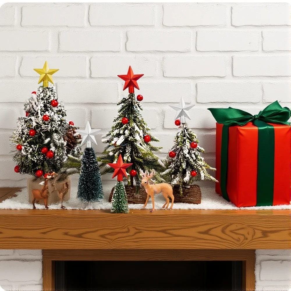 6cm Mini Christmas Tree Topper - Star Tree Topper 评论和价格