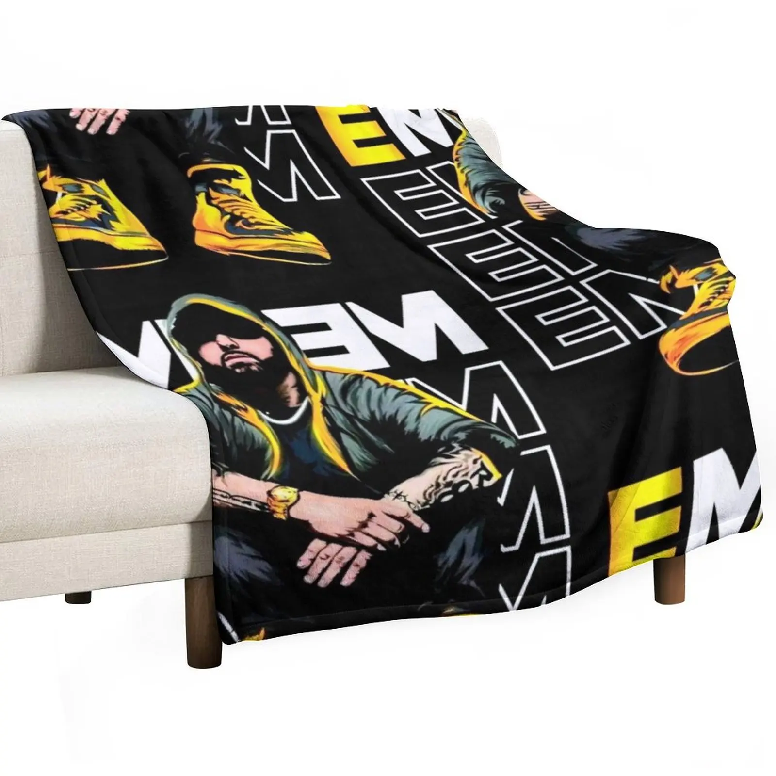 Eminem Throw Blanket Cute Plaid Softest Plush Weighted Blankets