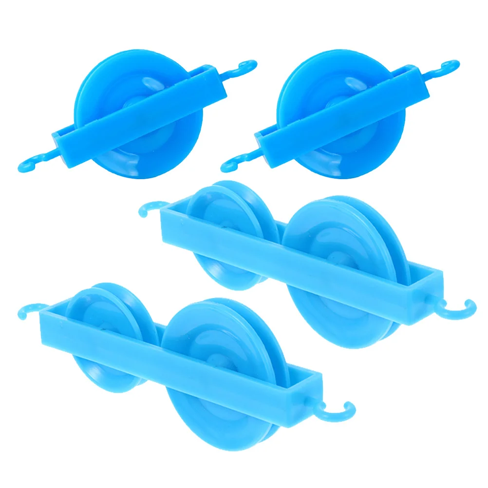 4pcs Pulley Set Experiment Instrument For Physical Mechanics Durable Plastic Science Lab Teaching Tool, School Physics Supplies,