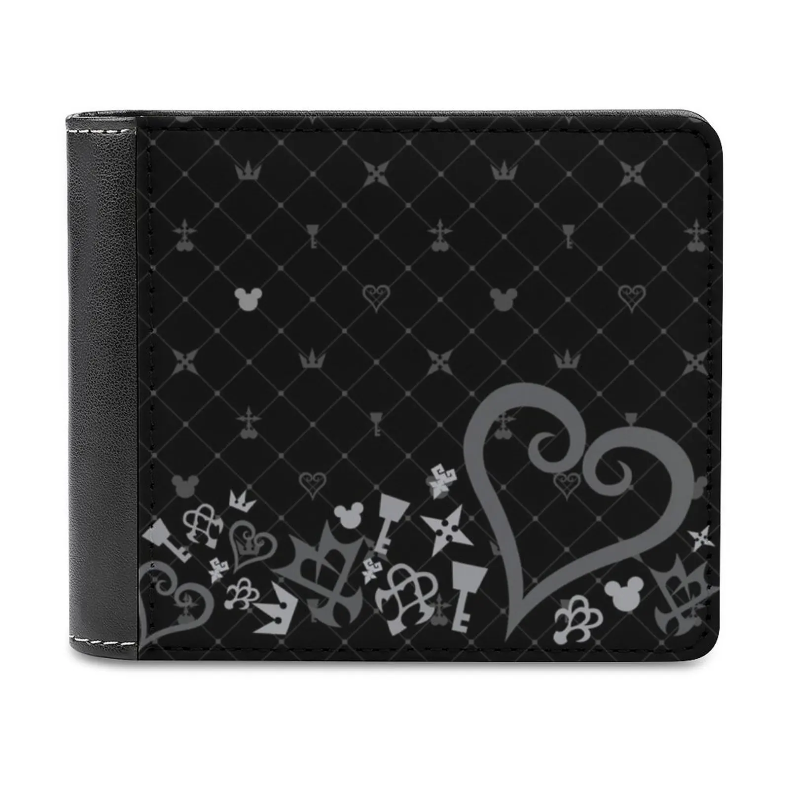 

Kingdom Hearts Pattern2 Деловые мужские кошельки Маленькие кошельки для денег Новый дизайн Dollar Price Top Wallet Kh Kingdom Hearts Kingdom