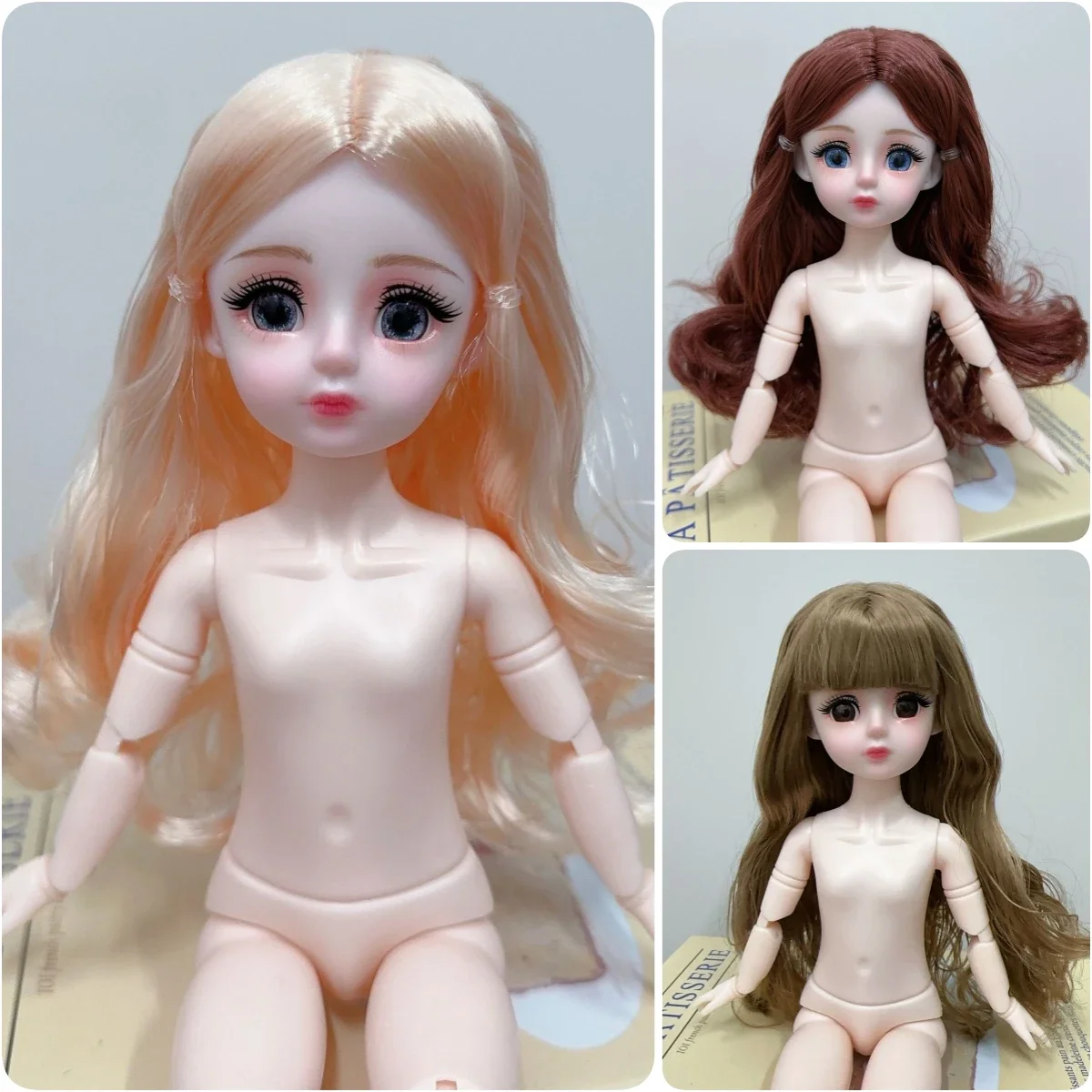 유행 헤어 스타일 1/6 BJD 인형, 학교 꽃 메이크업 인형, 소녀 인형 장난감, 크리스마스 선물, 30cm