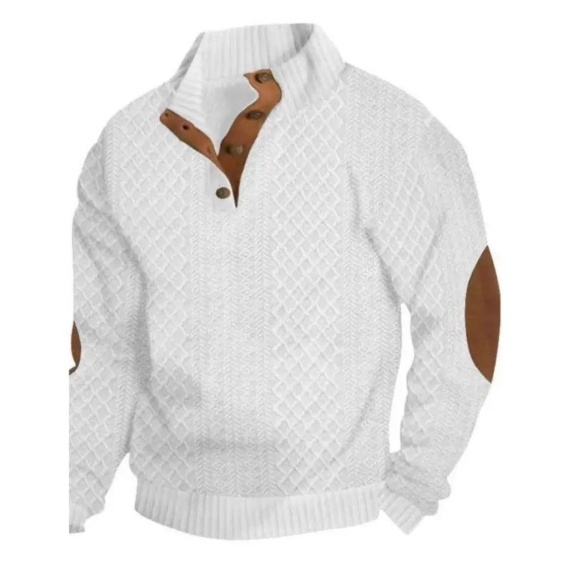 

Men's Knitted Sweater Knwear New Sle Collar Nine Sve Length Coolmax Fiber Ciwalk Suitable Mid-aged And ly