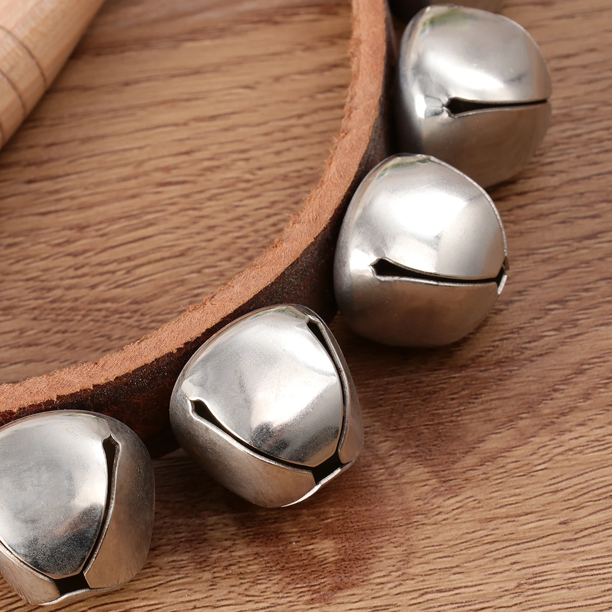 Clochettes pour enfants, matériau sûr, Mini taille, manche en bois, jouets, Instruments de musique, cadeaux de noël