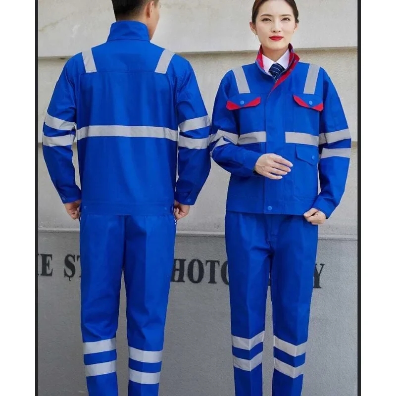 Reflective Strip Work Suit for Men's Autumn Road Rescue Construction Site Construction Reflective Labor Protection Clothing