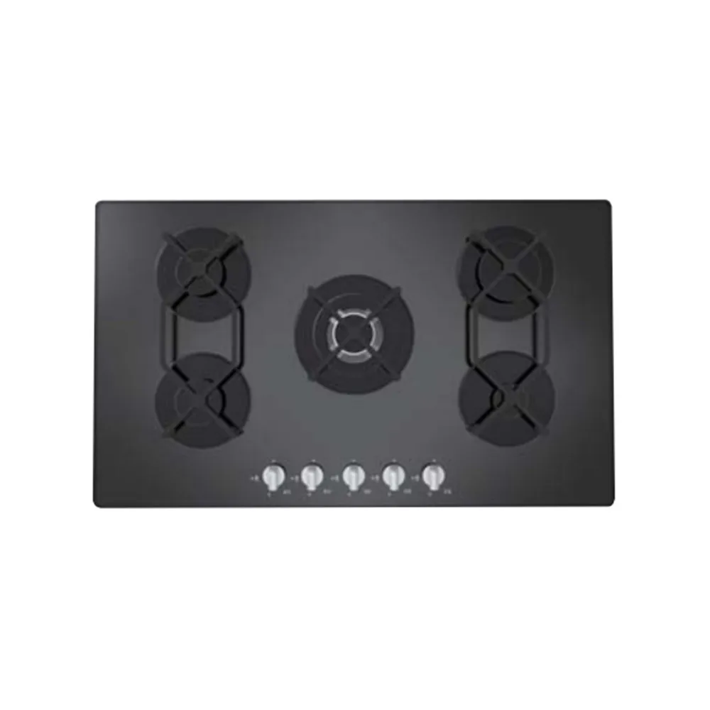 

Stainless steel knob control 5 burner built in gas hob for kitchen
