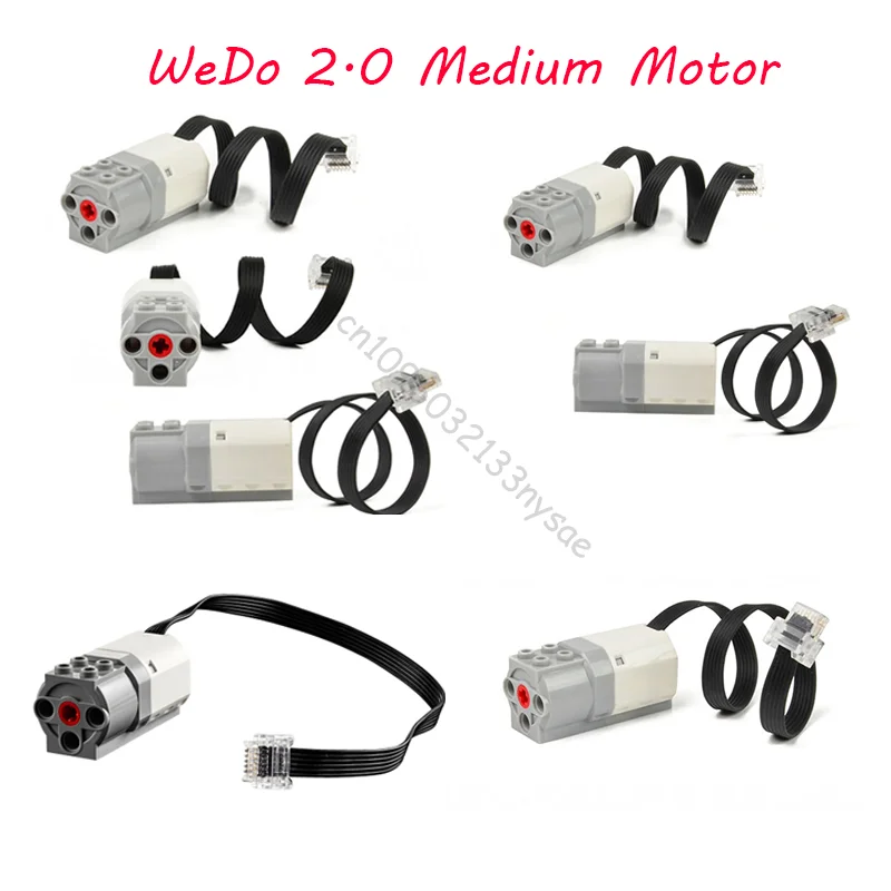 New 45303 Electrics Power Function Bricks Wedo 2.0 Medium Motor Technical Fit 45300 Robotics Scratch 3.0 Building Blocks DIY Toy