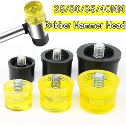 25/30/35mm Rubber Hammer Head Double Faced Work Rubber Beads Hammer with Replaceable Hammer Head Nylon Head Mallet Tools