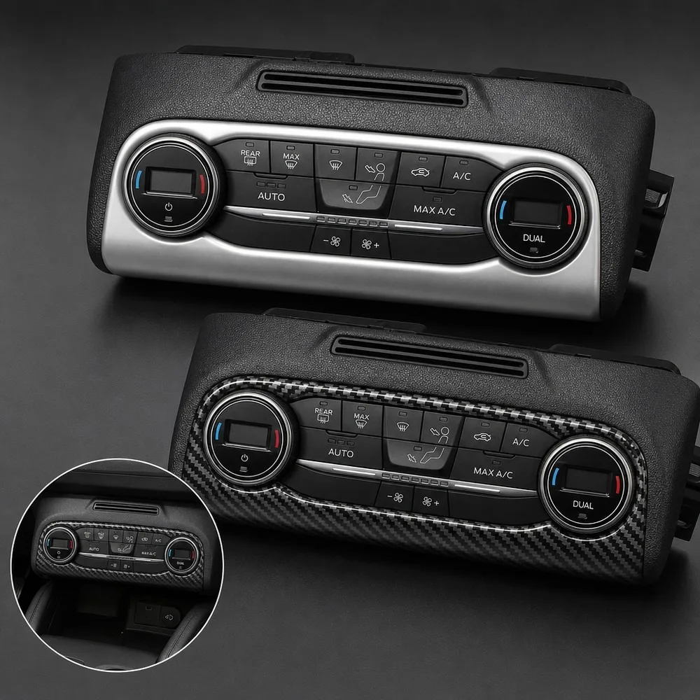 Car AC Control Panel Frame Cover Trim for Ford Focus 2019-2021 MK4 ST-LINE, Interior Air Conditioner Switch Buttons