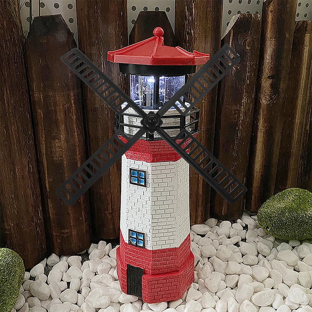 

10 Pcs Solar Lighthouse Garden Accessories Plastic Rotating Blades Waterproof Outdoor Safe Windmill Parts Garden Yard