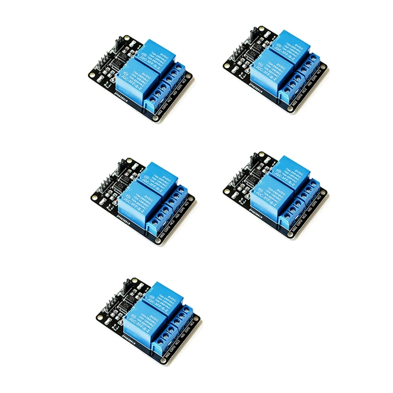 

5Pcs 5V 2 Channel Relay Module Low Level Triggered 2-Way 2CH Relay Module With Optocoupler Expansion For ARM PIC AVR DSP