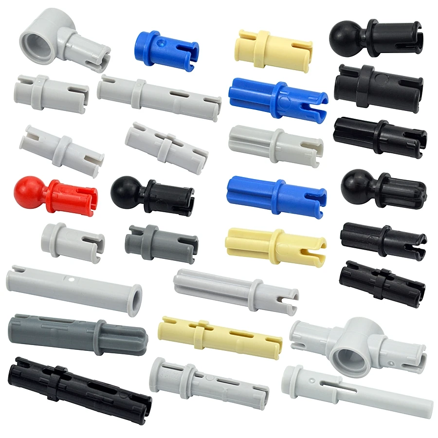 Technical Bolt Pin With Friction Peg Cross Axle MOC Building Blocks Connector Bricks Compatible Mechanical Parts 2780 3673 3749