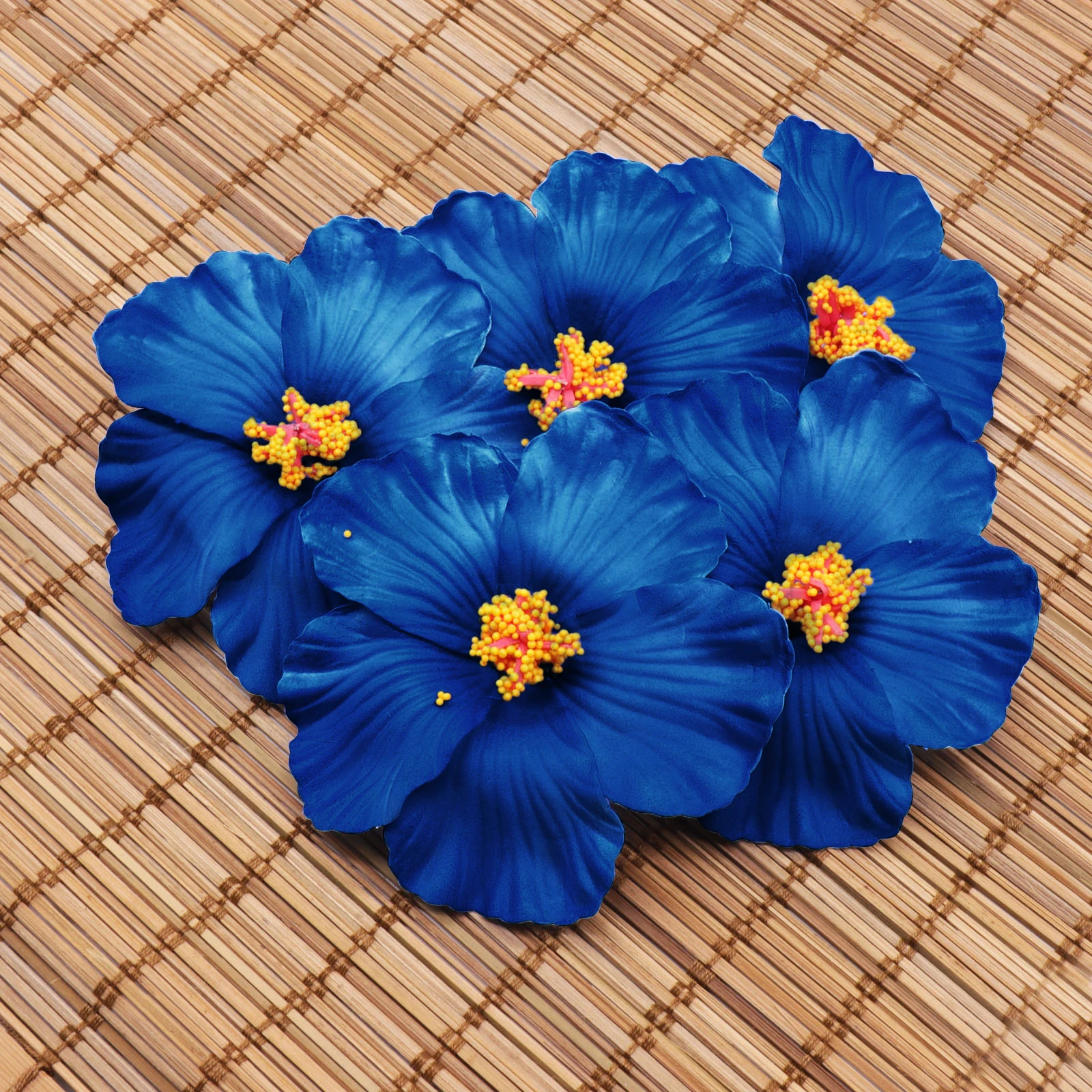 BIT.FLY 10PCS  Hawaii party Hibiscus flowers Summer party DIY decorations Artificial PE hibiscus flower Hula girls headwear