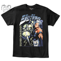 2025 Full Time Warm and Comfortable Joe Joe Mista Unisex T-shirt X Silver Chariot Unisex T-shirt  Anime Clothes Streetwear Tops
