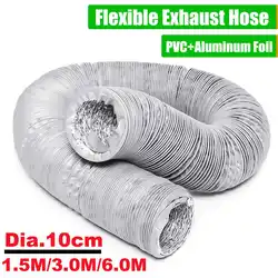 100mm Ventilation Duct Vent Hose 1.5/3/6 Meter Exhaust Pipe Flexible Air Conditioner Exhaust Pipe Vent Hose Duct Outlet