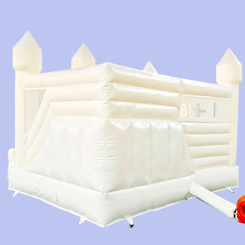 Castelo Bouncy inflável branco, casa do salto do casamento, boa qualidade