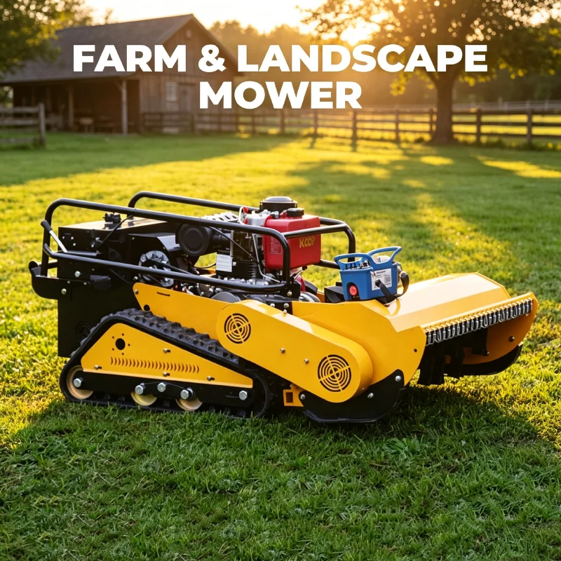 Customized CE EPA Rechargeable Tracked Remote Control Mower Brushless 4-Position Height Adjust for Lawn