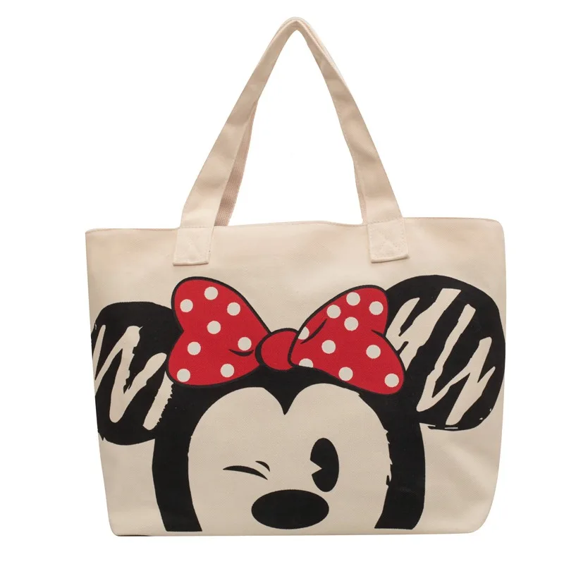 Disney New Cartoon Mickey and Minnie Travel Bag Women\'s High-end Fashion Shoulder Bag High-quality Niche Large-capacity Handbag