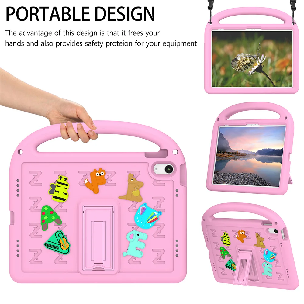 Tablet Case Cartoon For iPad 2017 2018 Air 1 2 9.7in Pro 10.5in Air 3 EVA New Material Without A Pen Slot For iPad 10th 11th Gen