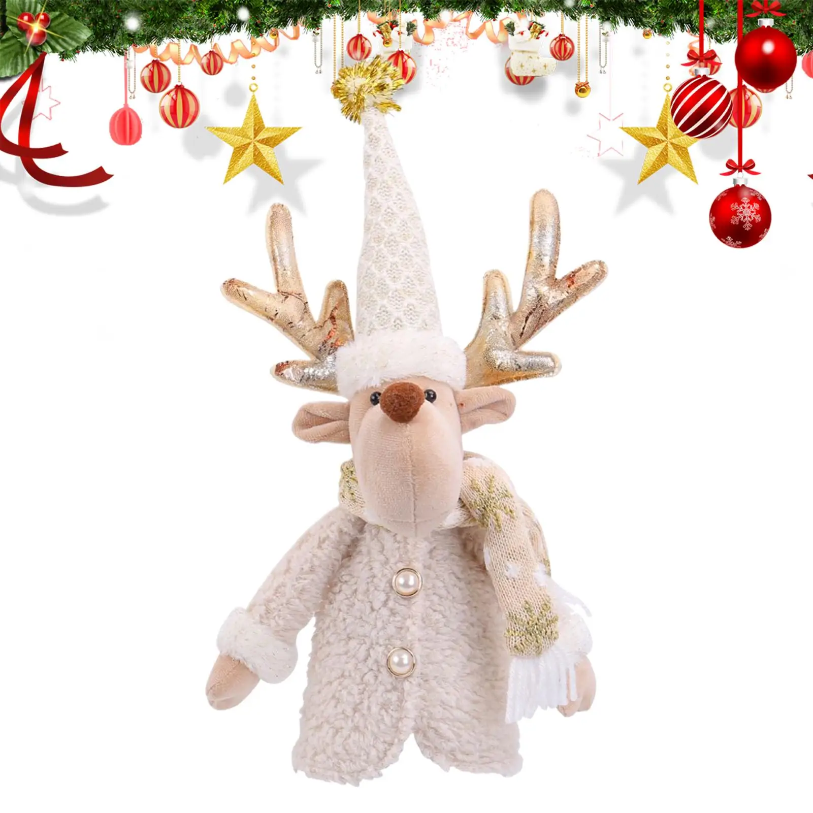 

Wine Topper Christmas Doll Design Beer Bottle Topper Cover Reusable Sleeve Christmas Decoration For Dining Party Holiday Home