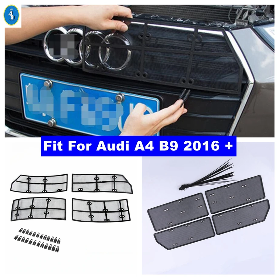 

Car Accessories Front Grille Insert Net Insect Screening Mesh Cover Trim Protection Covers Fit For Audi A4 B9 2016 - 2019