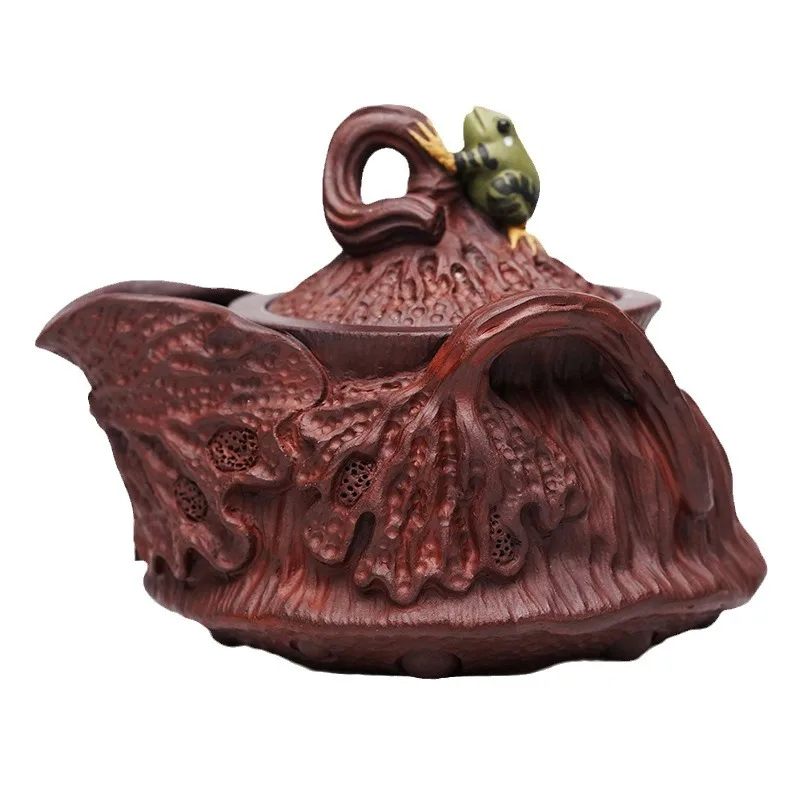

All handmade lotus pod hand grab pot, high-grade purple mud teapot, high water wave, new fair cup cover bowl tea set boutique