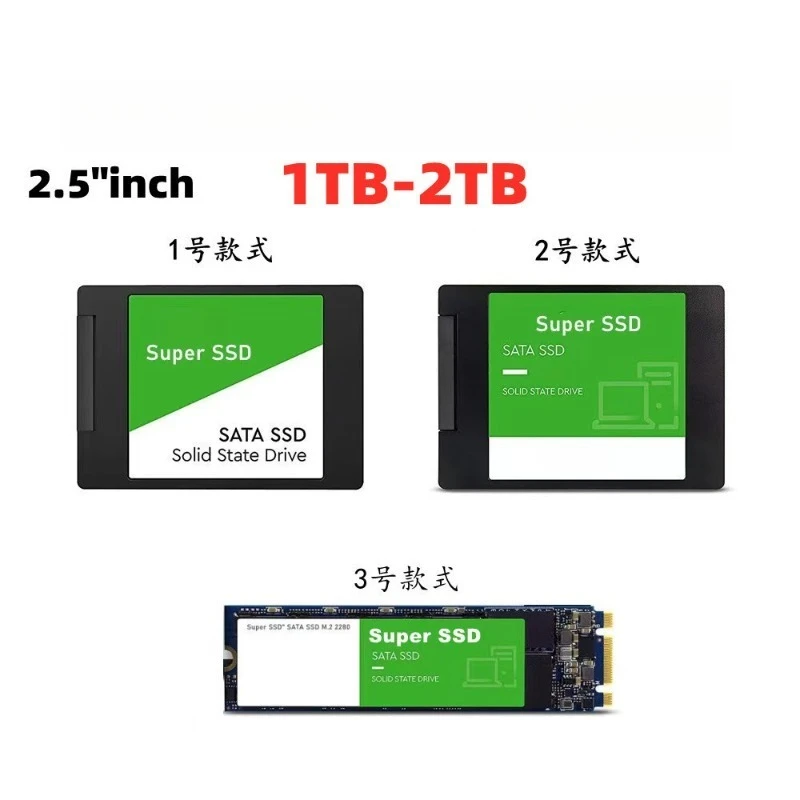 

2.5-дюймовый SATA3.0 SSD M.2 для расширения памяти, 1 ТБ, универсальный для ноутбуков и настольных ПК