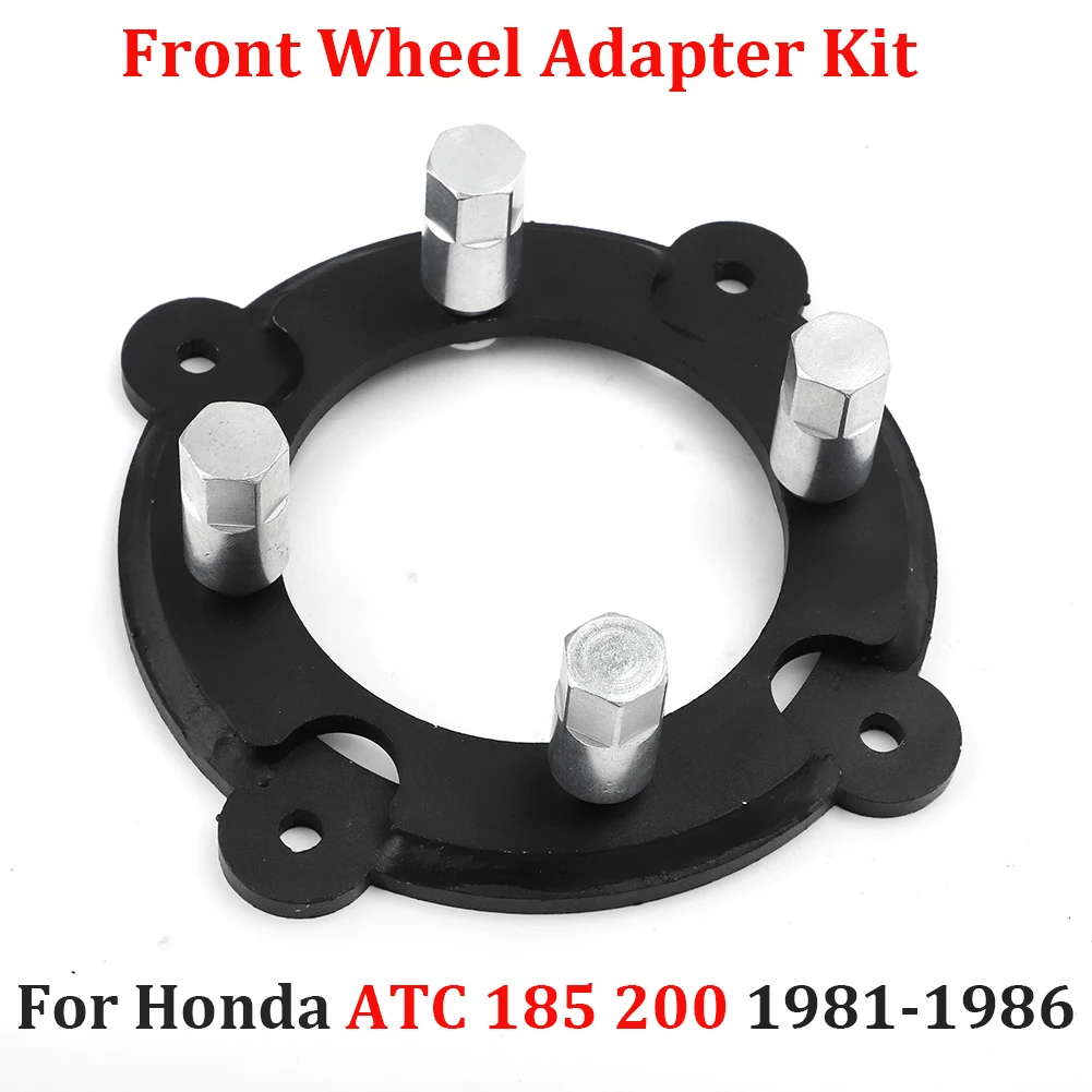 Black Front Wheel Adapter Rebuild Kit w/ Bolt For Honda ATC 185 & 200 1981-1986 4x150 To 4x110