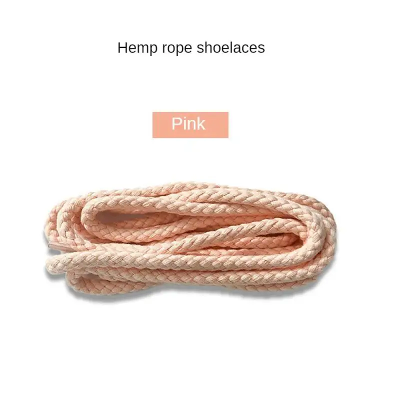 2Pairs Linen Cotton Shoe Laces Bold Round Shoelaces For Sneakers Laces Shoes Boot Shoelace Shoestrings Shoe Accessories