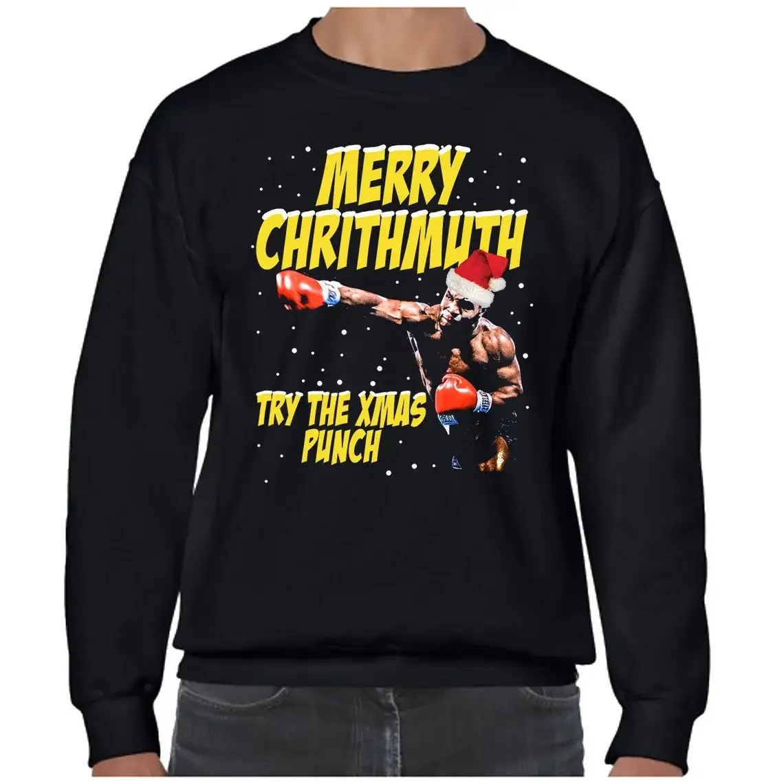 

Толстовка «Try The Xmas Punch» Mike Tyson Boxing Merry Chrithmith, 100% хлопок, удобная повседневная мужская рождественская уличная одежда