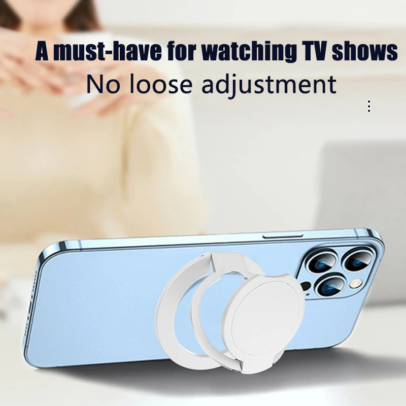 Supporto magnetico per anello per cellulare compatibile con iPhone 12 13 14 serie MagSafe Cavalletto rimovibile per telefono cellulare