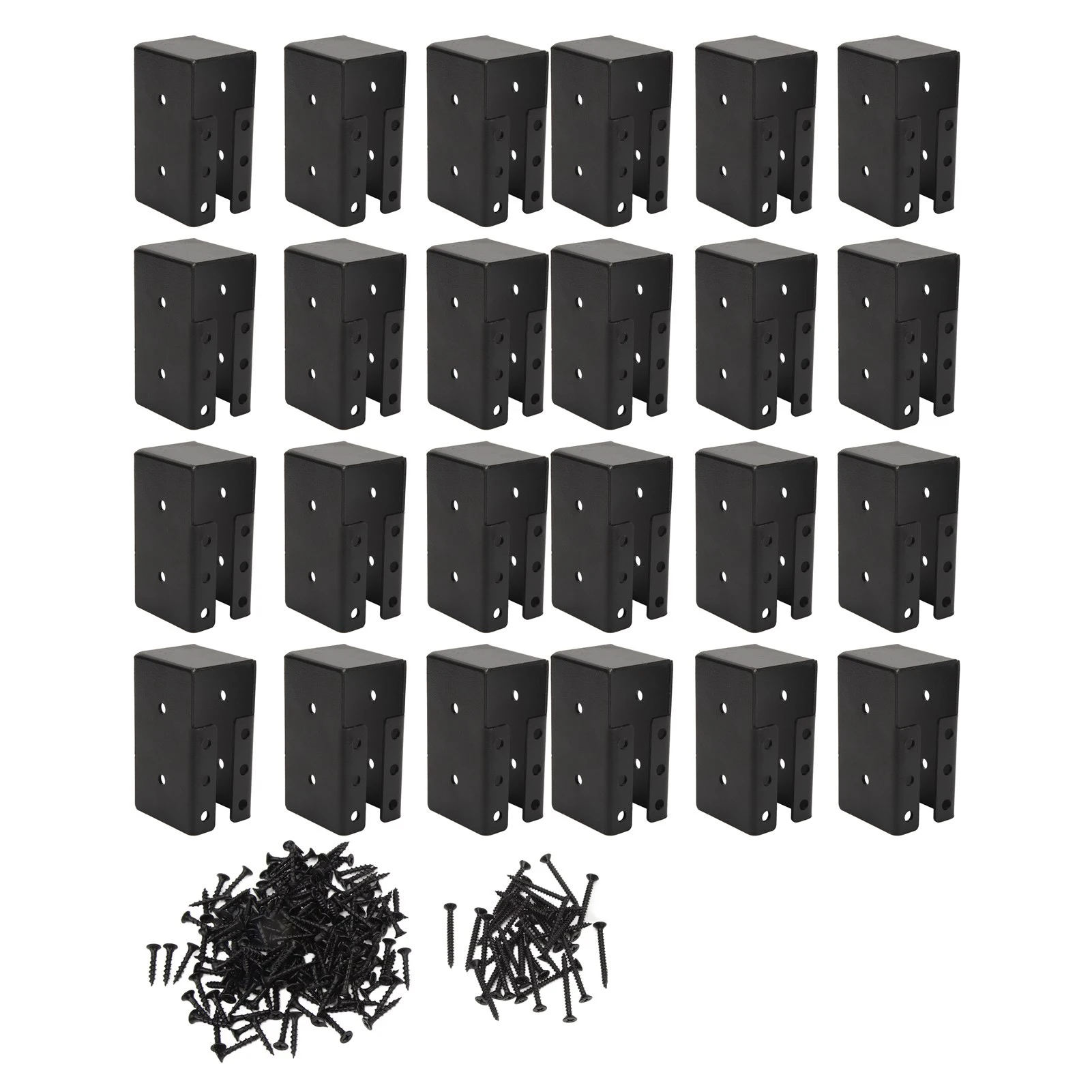 24 Pcs Concealed Joist Hanger Steel Powder Coated Beam Swing Handrail Joist Bracket for 2x4in Wood