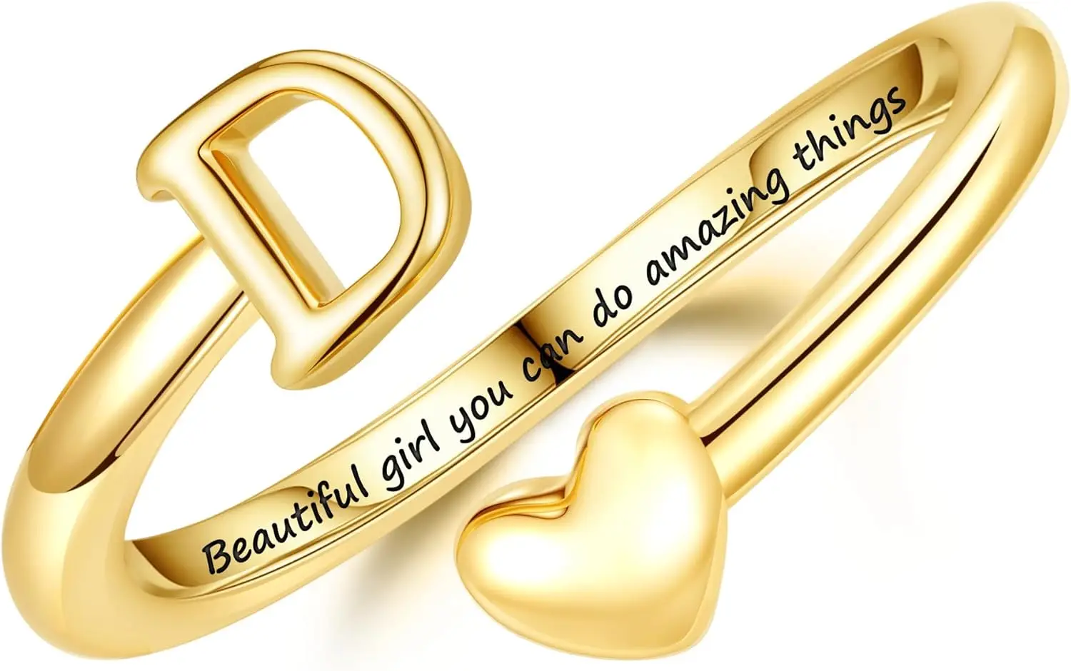 

Подарок на День матери для девочек-подростков Turandoss - Подарки для девочек-подростков, регулируемое колье с инициалом A-Z из позолоченного 14-каратным золотом серебра в форме сердца