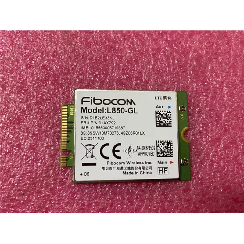 Fibocom L850-GL 01AX792 LTE 4g Wireless Module Original Antenna for Lenovo Thinkpad X390 X395 X13 5A30S73623 02GL026 02GL027