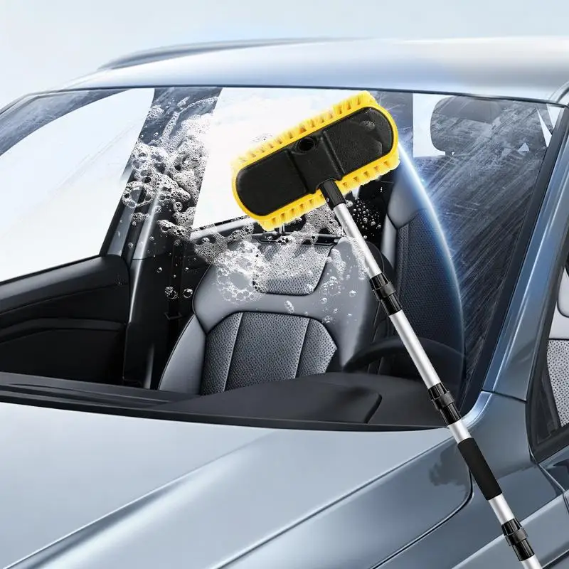Car Wash Brush Head 10 Inch, Scrub Brush Attachment For Outdoor & Scrubbing Brush, For Long Handle Extension Pole