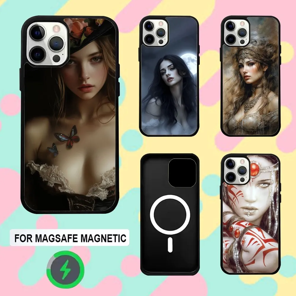 

L-Luis R-Royo Art Phone Case For iPhone 16e,16,15,14,13,12,11,Plus,Pro,Max,Mini Magsafe Magnetic Wireless Charging