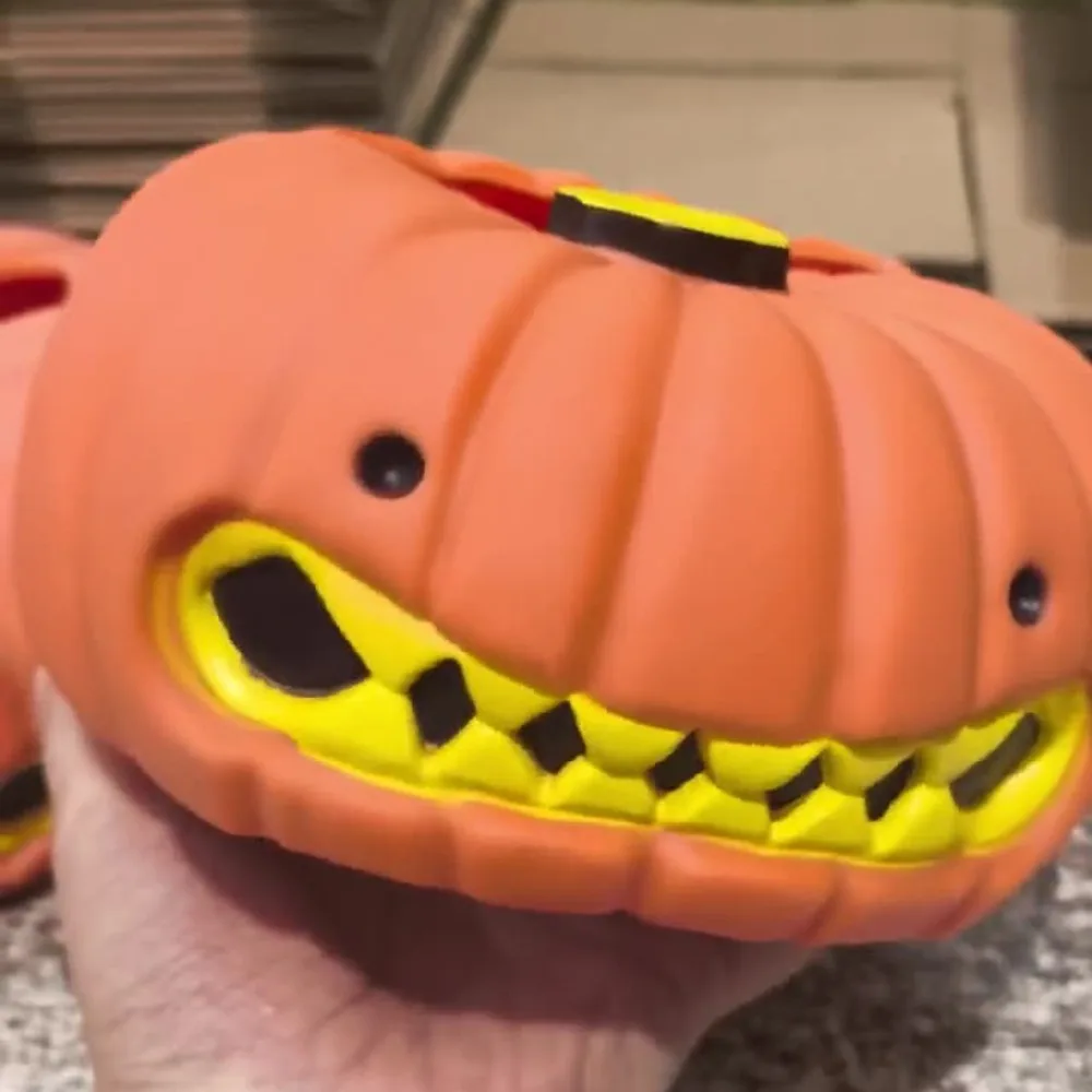 Halloween Pumpkinn Tissue Box Model Toy Gnash Pumpkin Paper Storage Box Collectible Cartoon Pumpkin Ornament Decoration