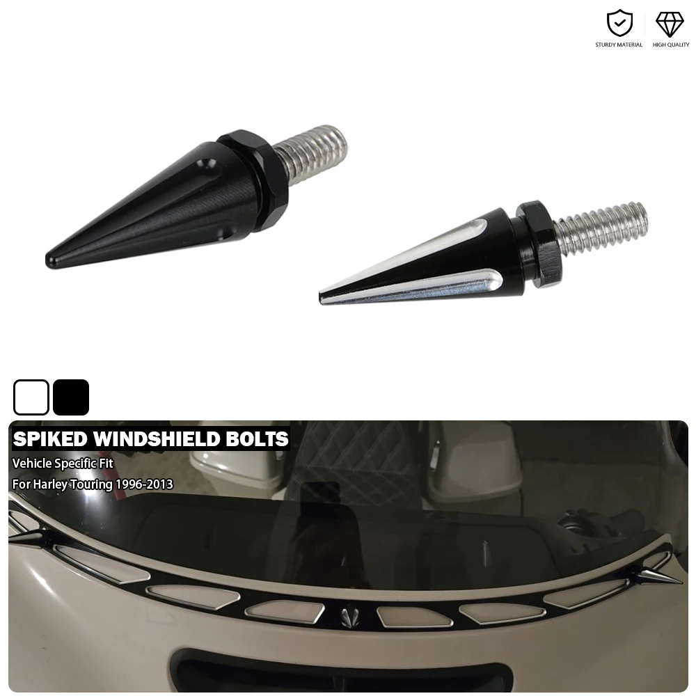 

6mm Spiked Windshield Bolts Seat Trim Screws For Harley Electra Glide Ultra Classic CVO/SE Street Glide Trike Touring 1996-2013